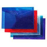 Lot de 5 pochettes/dossiers à pression en plastique Tiger Stationery. Cinq couleurs translucides assorties. Épaisseur robuste de 200 microns. Matière : plastique.