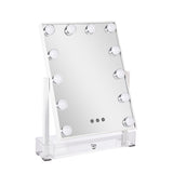 Miroir de maquillage rectangulaire style Hollywood Livingandhome