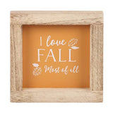 Something Different Orange I Love Fall Wooden Framed Sign