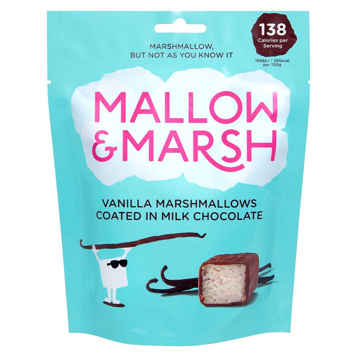 Mallow &amp;amp; Marsh Vanilla &amp;amp; Milk Choc Pouch - 100g
