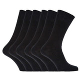 Mens 100% Cotton Socks (Pack Of 6) (UK Shoe 11-14)