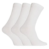 Mens Comfort Wide Feet Diabetic Socks (3 Pairs) (UK 6-11) White / 250.0EA