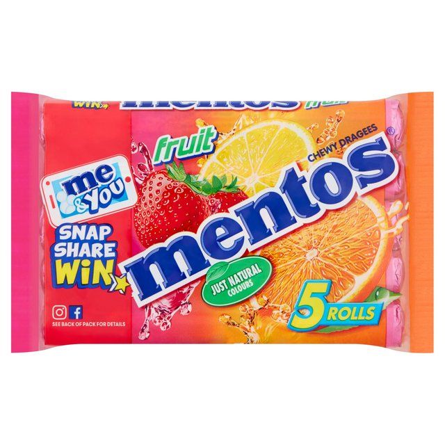 Mentos Chewy Fruit Sweets Multipack    5 x 38g