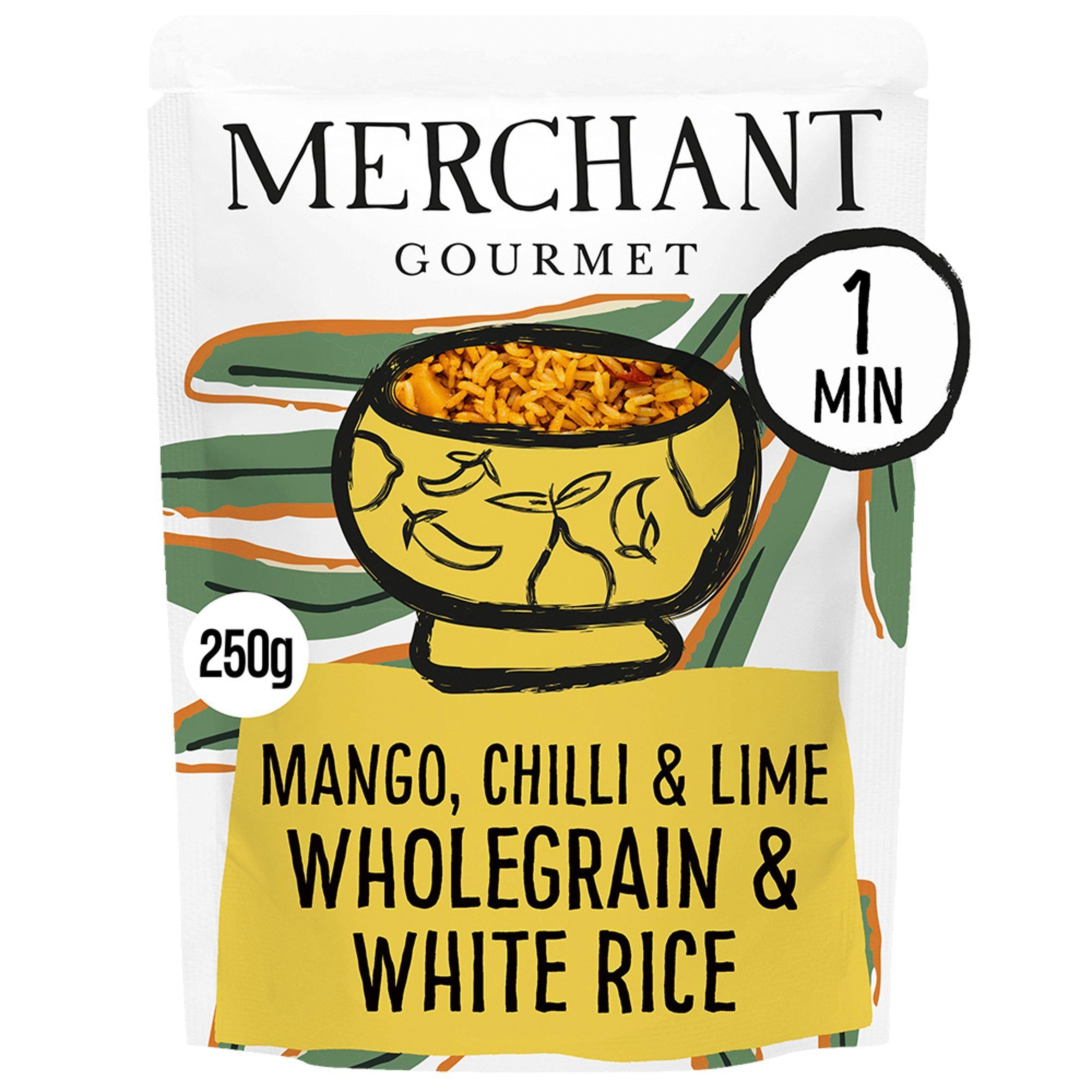 Merchant Gourmet Mango Chilli Lime Wholegrain &amp;amp; White Microwave Rice 250g