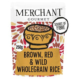 Merchant Gourmet Wholegrain Brown Red &amp;amp; Wild Microwave Rice    250g