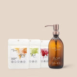 milly&amp;amp;sissy Hand Wash Set: 3 x 40g Refills + 500ml Bottle