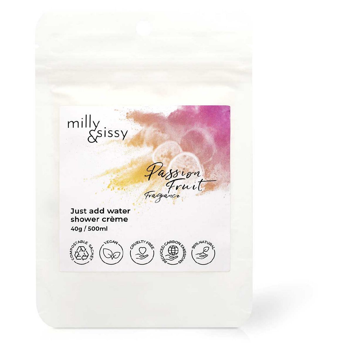 Milly&amp;amp;sissy zero waste Shower Creme passion fruit 40g