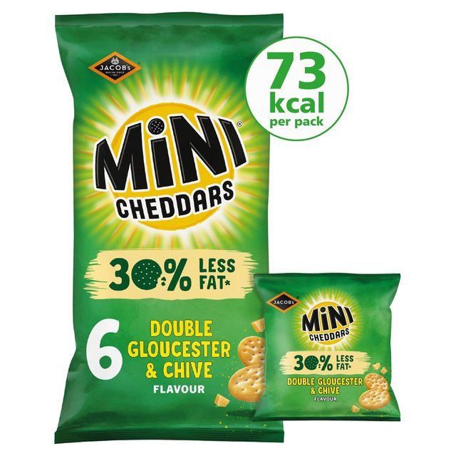 Mini Cheddars 30% Less fat Gloucester &amp;amp; Chive Multipack   6 per pack