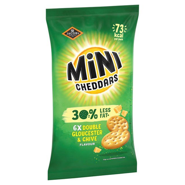 Mini Cheddars 30% Less fat Gloucester &amp;amp; Chive Multipack   6 per pack