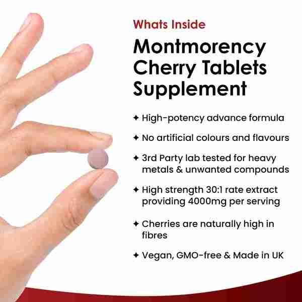 Montmorency Cherry 4000mg Extract - 180 Tablet High Strength