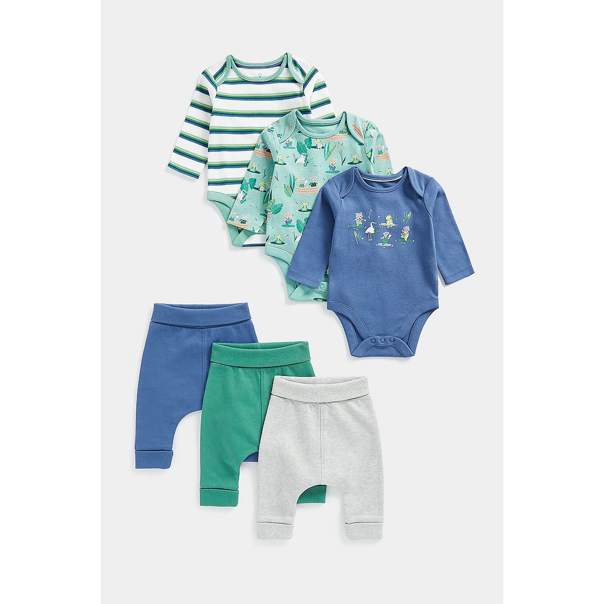 Mothercare Bodysuits and Joggers - 6 Piece Set