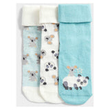 Mothercare Turn-Over-Top Baby Socks - 3 Pack