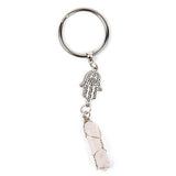 Myga Keyring - Hamsa &amp;amp; Clear Quartz