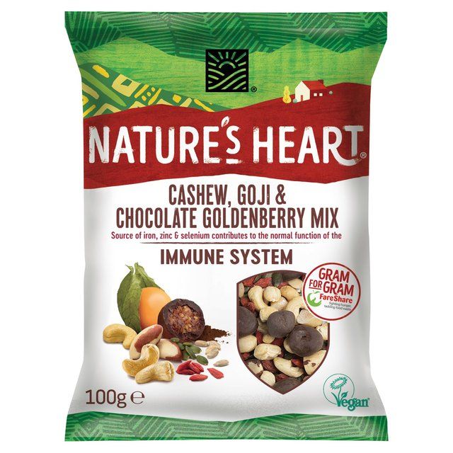 Nature's Heart Cashew Goji &amp;amp; Chocolate Goldenberry Immune System Mix   100g