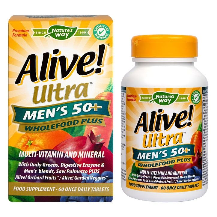 Nature's Way Alive! Men&amp;rsquo;s 50+ Ultra Multi Vitamins 60 Tablets