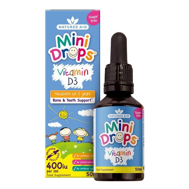 Natures Aid Infant's &amp;amp; Kid's Vitamin D3 Supplement Mini Drops Newborn-5yrs    50ml