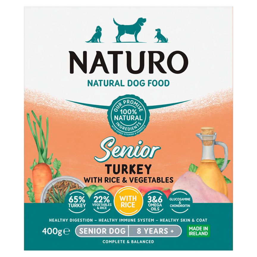 Naturo Turkey &amp;amp; Rice with Vegetables Senior Dog Food Tray