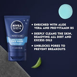 NIVEA MEN Protect &amp;amp; Care Deep Cleansing Face Wash with Aloe Vera 100ml
