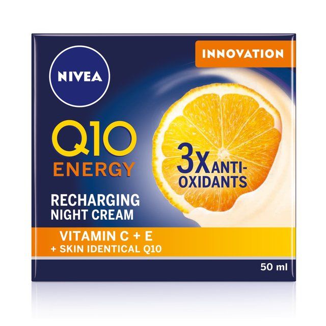 NIVEA Q10 Energy Anti-Wrinkle Recharging Night Face Cream with Vitamin C    50ml