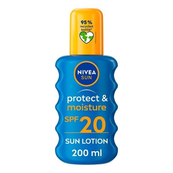 NIVEA SUN Suncream Spray Protect &amp;amp; Moisture SPF20 200ml