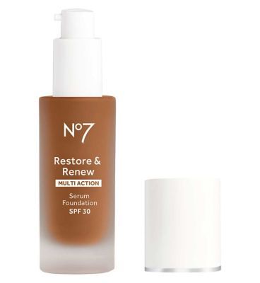 No7 Restore &amp;amp; Renew Serum Foundation 30ml SPF 30 amber
