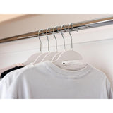 Non-Slip Plastic Clothes Dress Suit Hangers White &amp;amp; Grey  5pk   5 per pack
