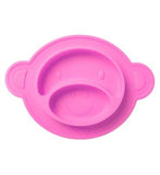 Nuby Monkey Mat Silicone Section Plate - Pink or Blue