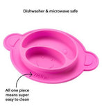 Nuby Monkey Mat Silicone Section Plate - Pink or Blue