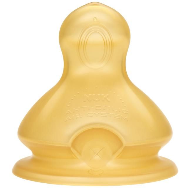 NUK First Choice+ Bottle Teat 6-18 Months Latex with Medium Feed Hole 2   2 per pack