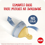 NUK First Choice+ Bottle Teat 6-18 Months Latex with Medium Feed Hole 2   2 per pack