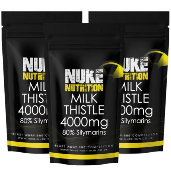 Nuke Nutrition Milk Thistle 4000mg &amp;amp; 80% Silymarins-180ct