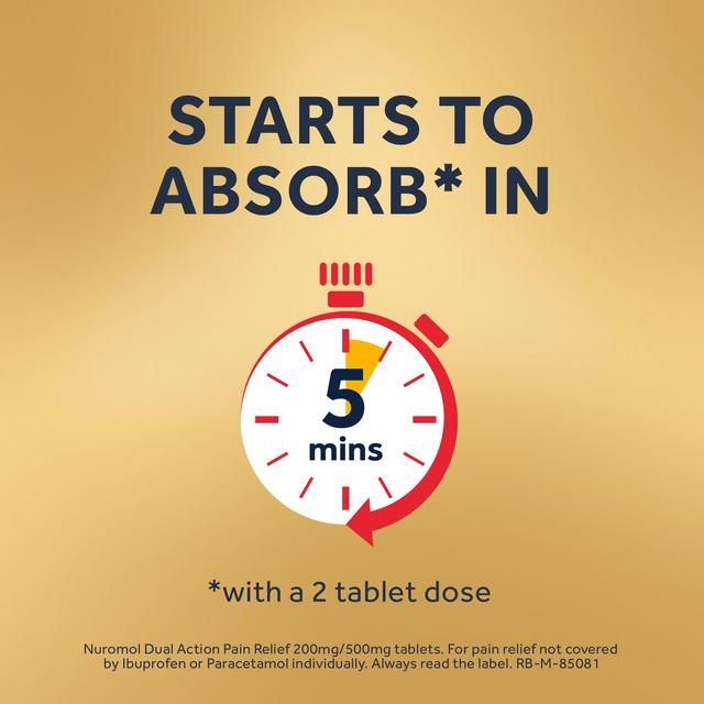 Nuromol Dual Action Pain Relief Ibuprofen &amp;amp; Paracetamol   16 per pack