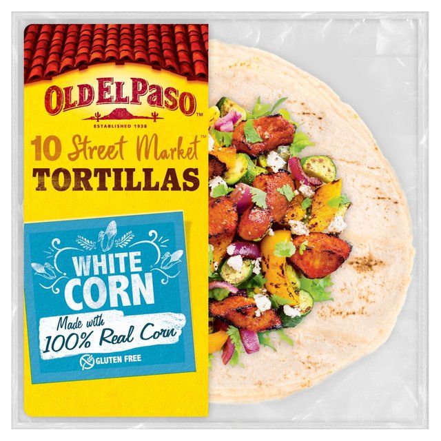 Old El Paso Small Gluten Free White Corn Taco Tortilla Wraps   10 per pack