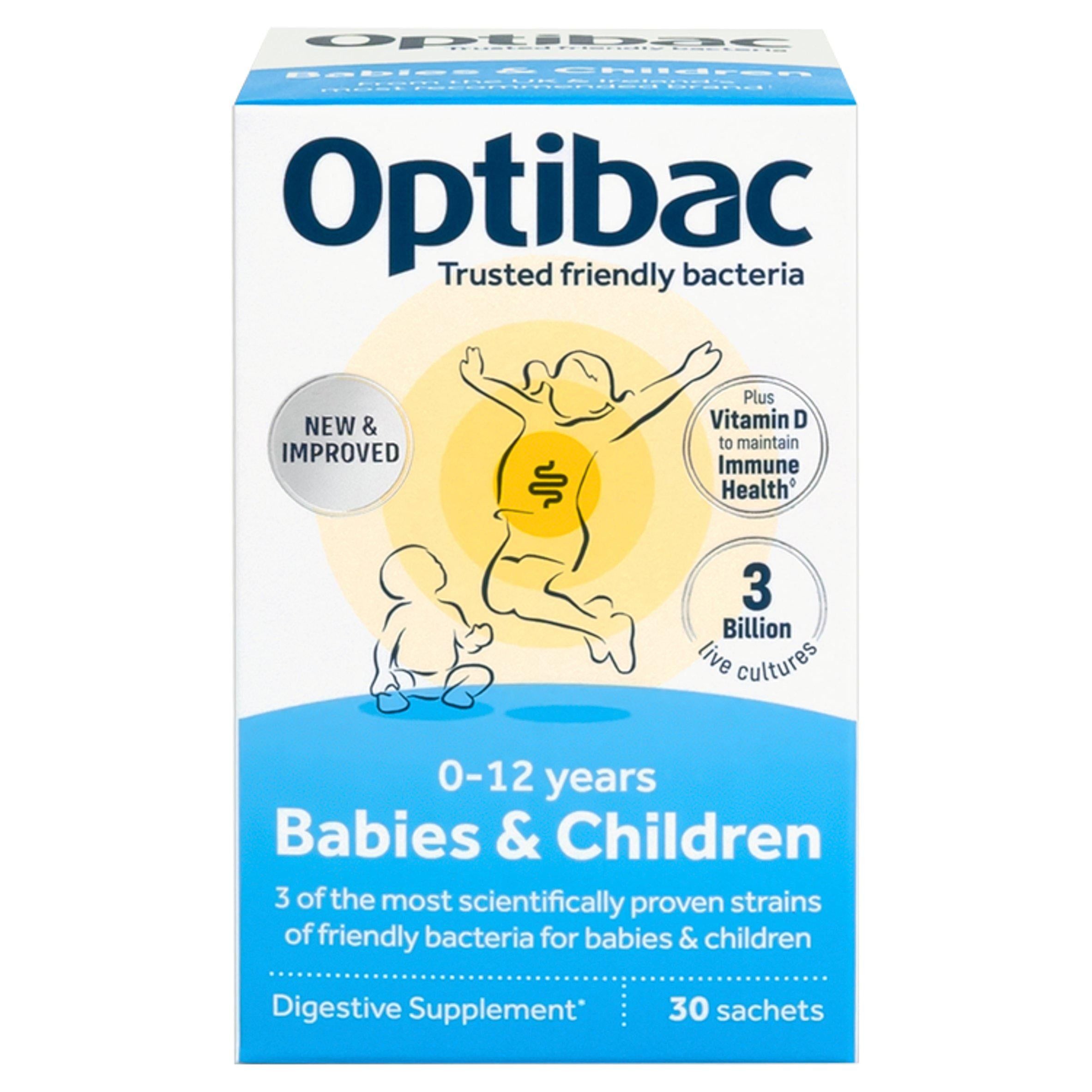 Optibac Babies &amp;amp; Children Digestive Supplement 0-12 Years Sachets 30x1.5g