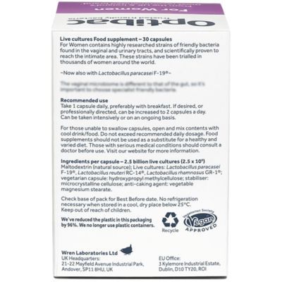 Optibac Intimate Flora For Women - 30 Capsules
