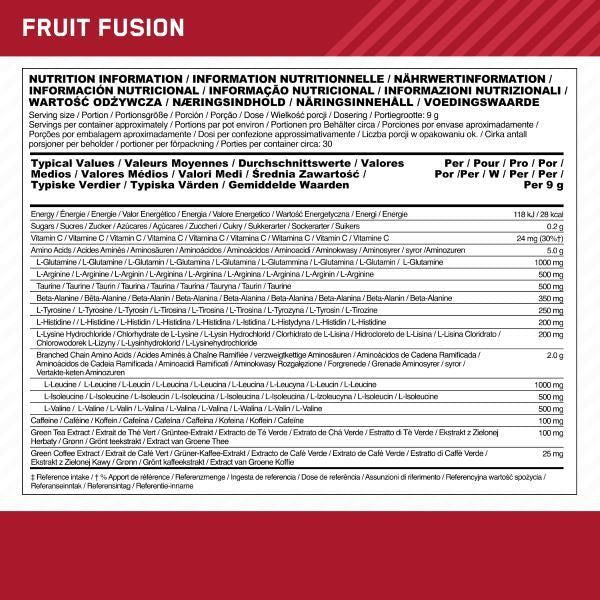 Optimum Nutrition Amino Energy - Fruit Fusion 270G