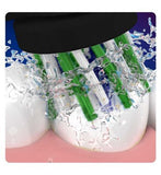 Oral-B CrossAction Toothbrush Head Black Edition with CleanMaximiser Technology, 4 Pack