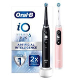 Oral-B iO6 Electric Toothbrush - Black Lava &amp;amp; Pink Sand Duo Pack