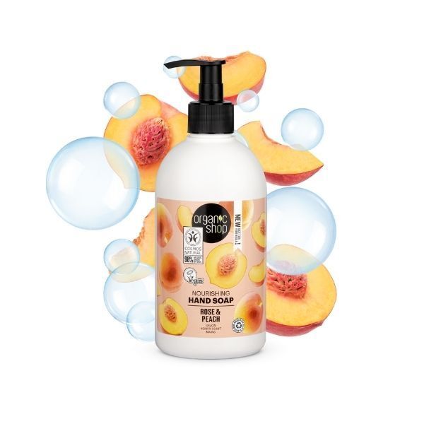 Organic Shop Nourishing Hand Soap Rose &amp;amp; Peach 500ml