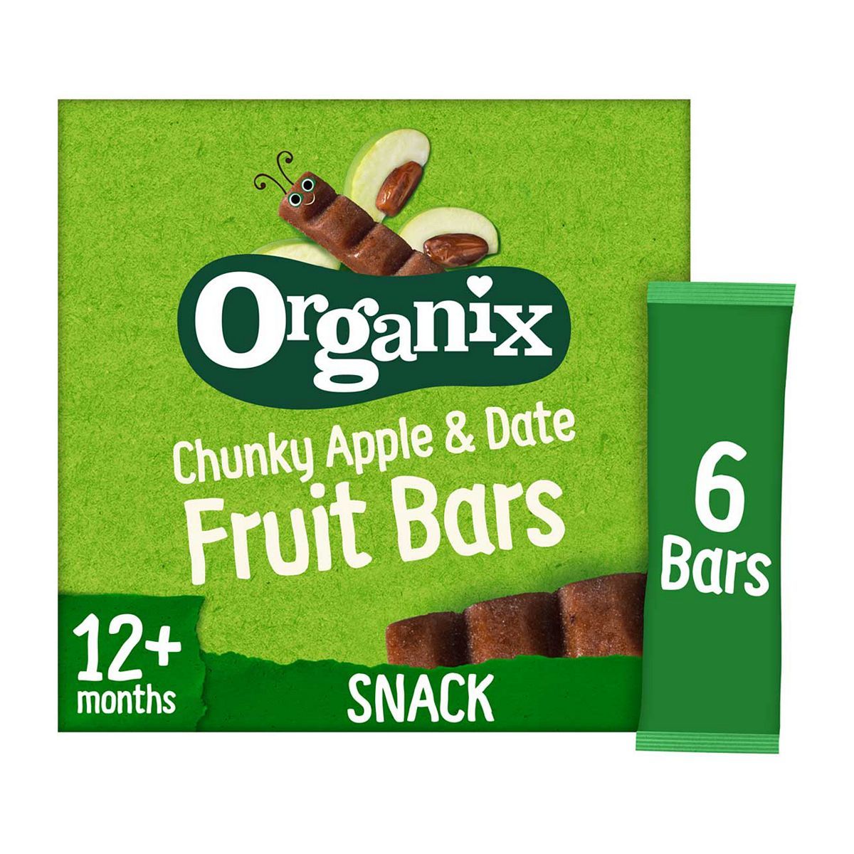 Organix Apple &amp;amp; Date Organic Fruit Snack Bar Multipack 6x17g
