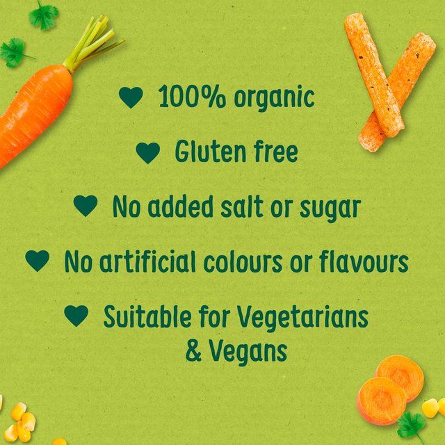 Organix Carrot Organic Stix Toddler Snack 10 months+    15g