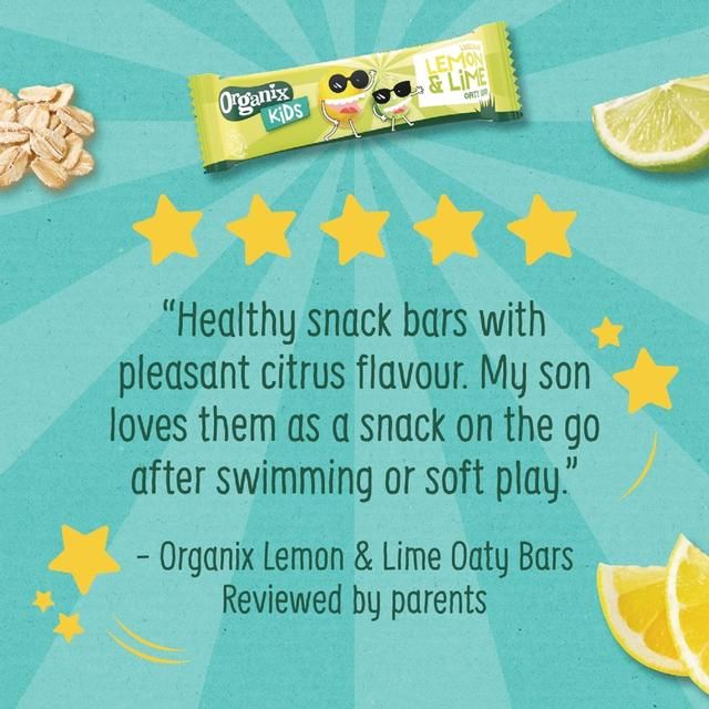 Organix KIDS Luscious Lemon &amp;amp; Lime Organic Oat Snack Bars Multipack   6 x 23g