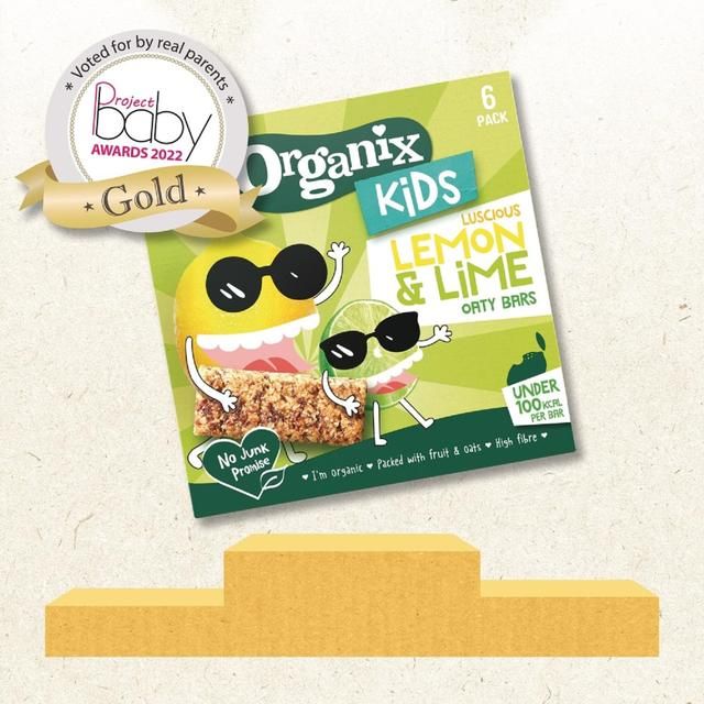 Organix KIDS Luscious Lemon &amp;amp; Lime Organic Oat Snack Bars Multipack   6 x 23g