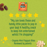 Organix Mini Organic Oat &amp;amp; Raisin Flapjack Toddler Snacks Multipack   4 x 20g