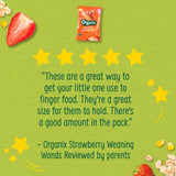 Organix Strawberry Weaning Wands Organic Baby 6 months+ snack   25g