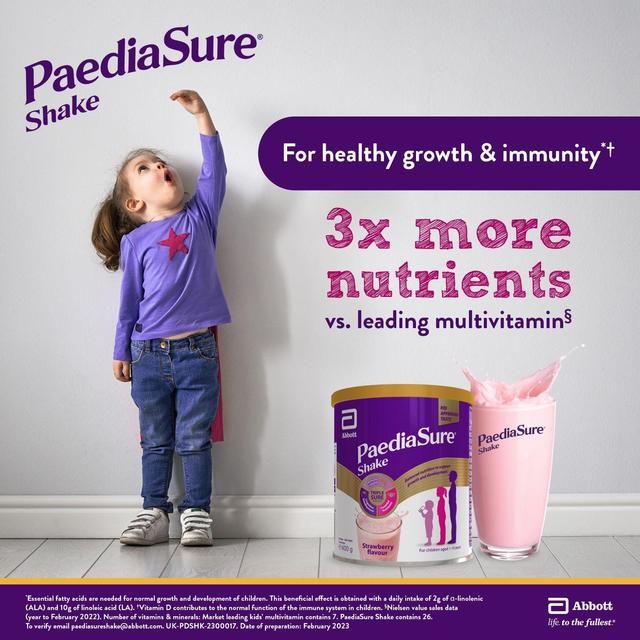 PaediaSure Multivitamins Shake Strawberry   850g