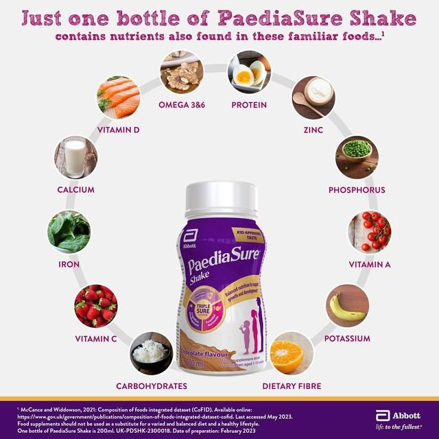 PaediaSure Shake Chocolate Ready To Drink   4 x 200ml
