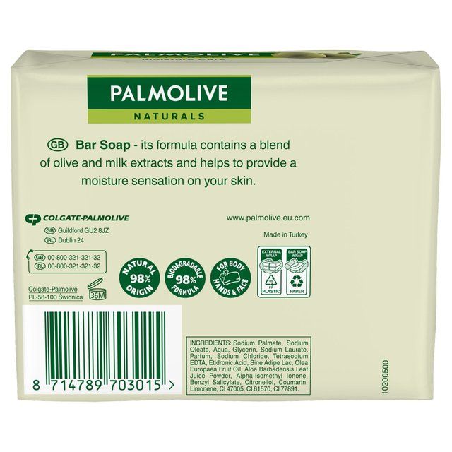 Palmolive Naturals Moisture with Olive Soap Bar   4 x 90g
