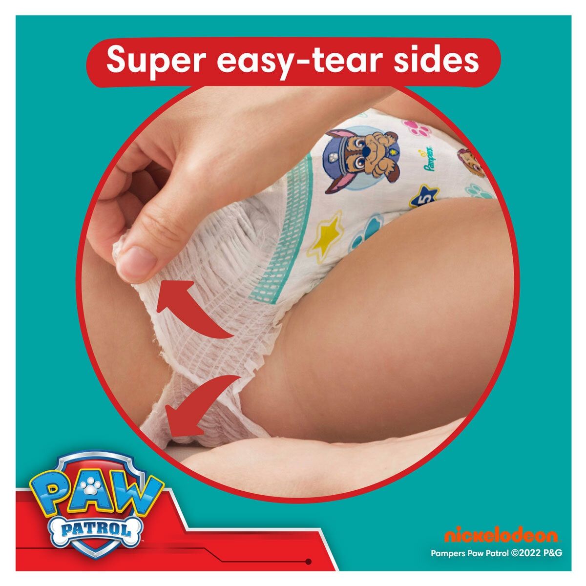 Pampers Paw Patrol Baby Dry Nappy Pants Size 5, 160 Pack