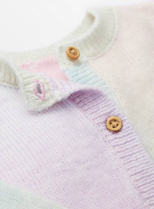 Pastel Ombre Knitted Cardigan &amp;amp; Leggings Set Up to 3 mths